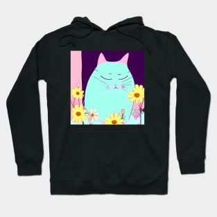 The fat cat is taking a nap. Hoodie